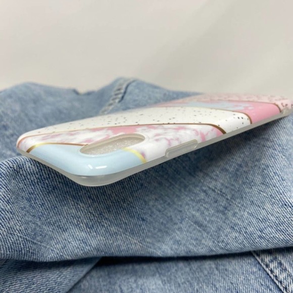 iPhone 6 Plus Case Pink Marble Print Abstract NEW - Picture 2 of 5